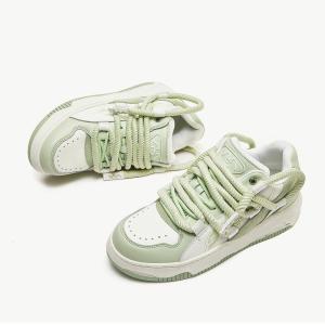 Fashion Women Low Vulcanized Sneakers , Casual Lace Up Chunky Sneakers