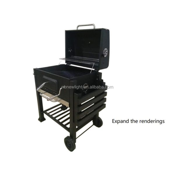 Multifunctional Outdoor Camping Barbecue Stove with Chrome Plated Finish 100x100x46cm
