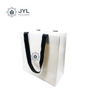 RoHs Embossing Recycled Paper Gift Bags With Handles Antibacterial Rectangle