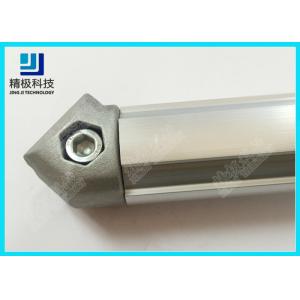 Single Side 45 Degree Inner Connector Aluminum Pipe Fittings Anodizing Silver AL