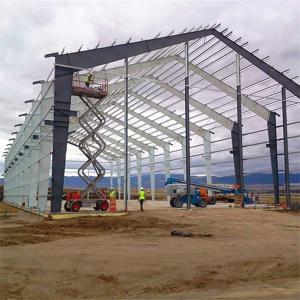 Color Steel Sheet Roof And Wall Steel Structure Workshop With Punching Service
