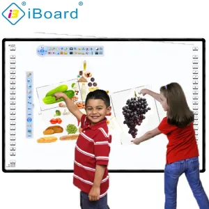 Quality Iboard Interactive Whiteboard Fingers or Anything Non-transparent Writing Temperature Storage and Movable Mobile Stand for sale