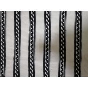Nylon Linear Geometric Black Embroidered Lace Fabric