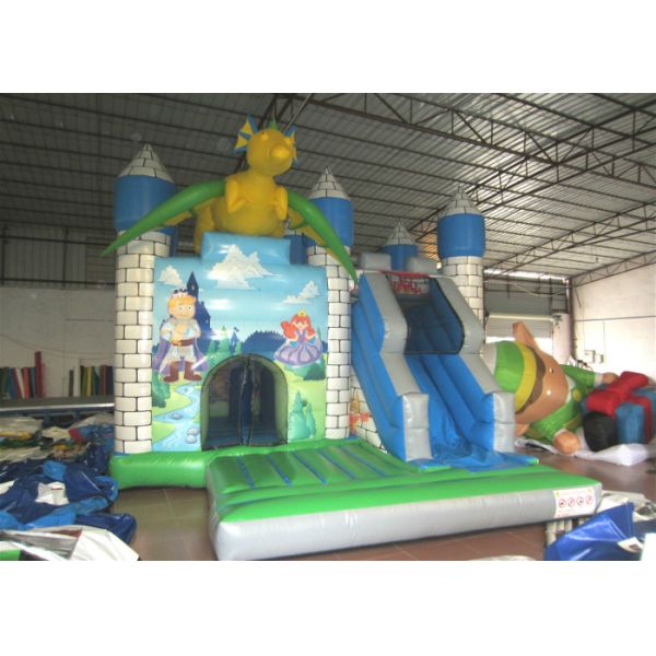Buy Dragon Design Inflatable Jump House Commercial Grade Digital Printing Fireproof at wholesale prices