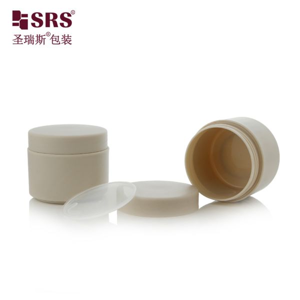 SRSH 50g 100g Injection Custom Color Matte Finished Plastic PP Cream Jar Packaging For Facial Mask