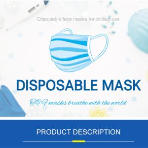 High Elasticity Surgical Medical Disposable Earloop Face Mask