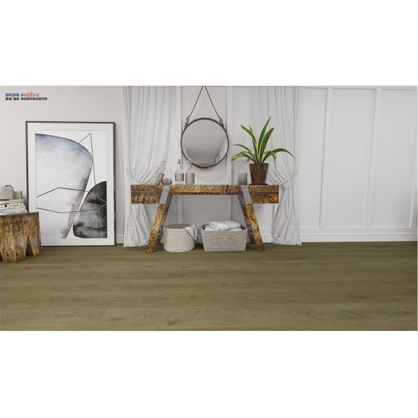 Fireproof SPC 5mm Oak Wood Grain Noise Prevention GKBM LS-W001 Greenpy