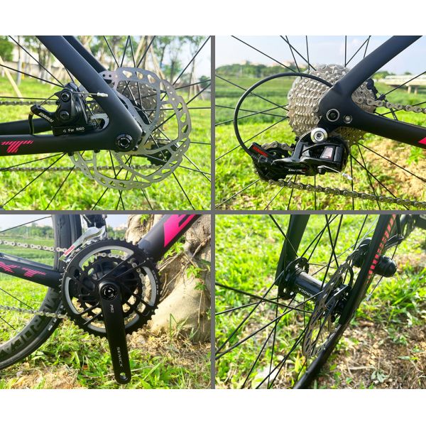 SENSAH 2*11 Speed 700C Full Carbon Road Bike Hidden Cable Disc Brake