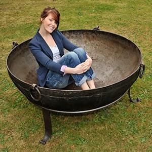Outdoor Corrosion Material Corten Steel Metal Fire Pit Wood Burning Black 60