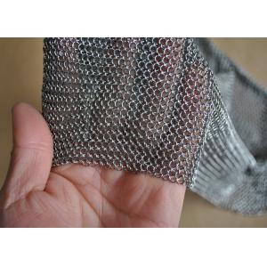 3.81mm Ring Dia 304L Stainless Steel Chainmail Scrubber Welded Length Customized