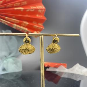 Quality Trendy Small Gold Plumeria Earrings for sale