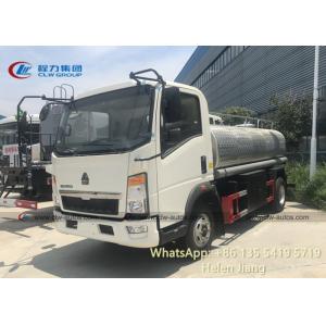 China Sinotruk HOWO 4x2 RHD 5000L Stainless Steel Water Tanker Truck on sale