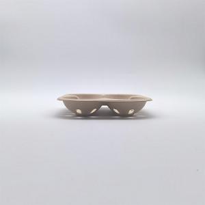 Compostable Fruit Biodegradable Bagasse Tableware Food Container With Hole