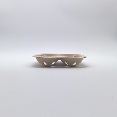 Buy Compostable Fruit Biodegradable Bagasse Tableware Food Container With Hole at wholesale prices