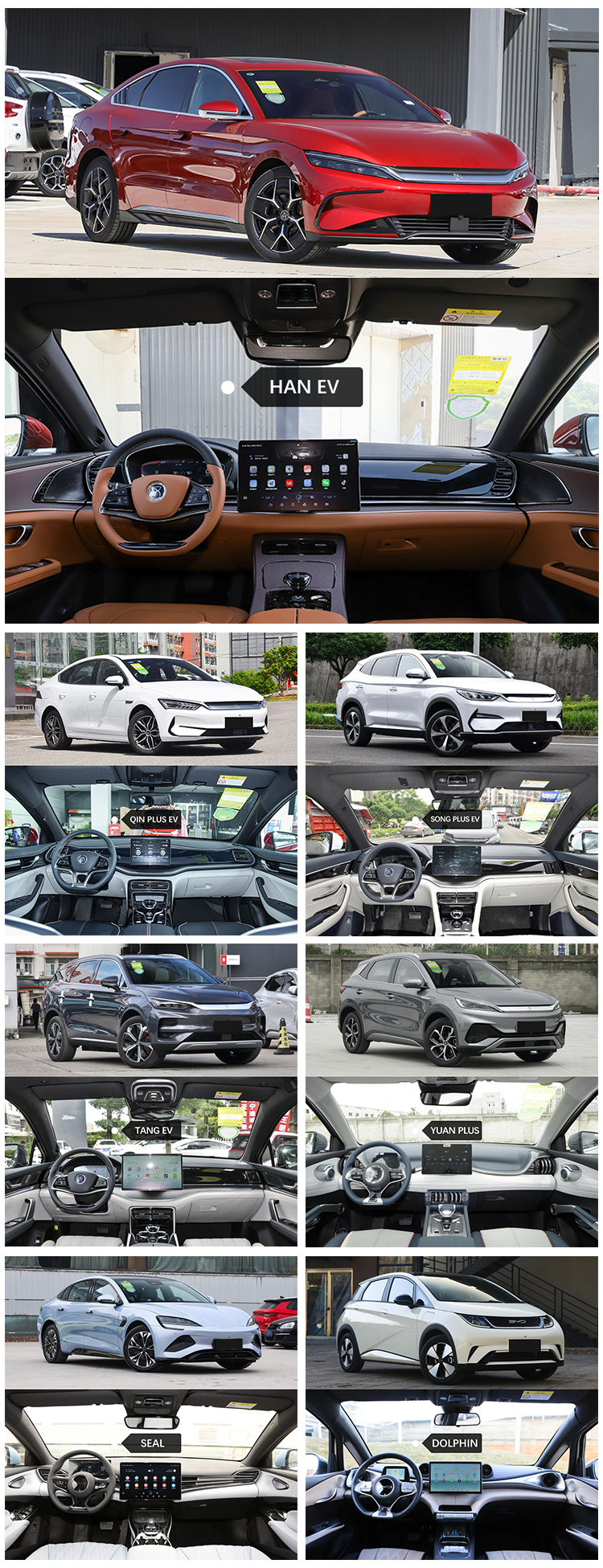 2022 BYD Qin Han Tang Song Yuan Plus SUV Electric EV Car Endurance Mileage 430-510 Km