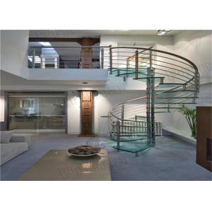 Small Custom Spiral Staircase Stainless Steel Carbon / Stainless Steel Post
