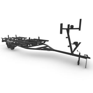 2 Inch Ball Hitch Type Aluminium Boat Trailers With Welded Frame Construction