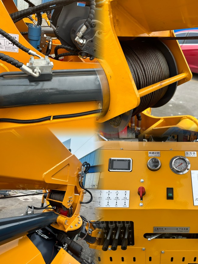 Yellow/Red Or Green Electric Spider Crane Electric And Diesel Power Steel Boom