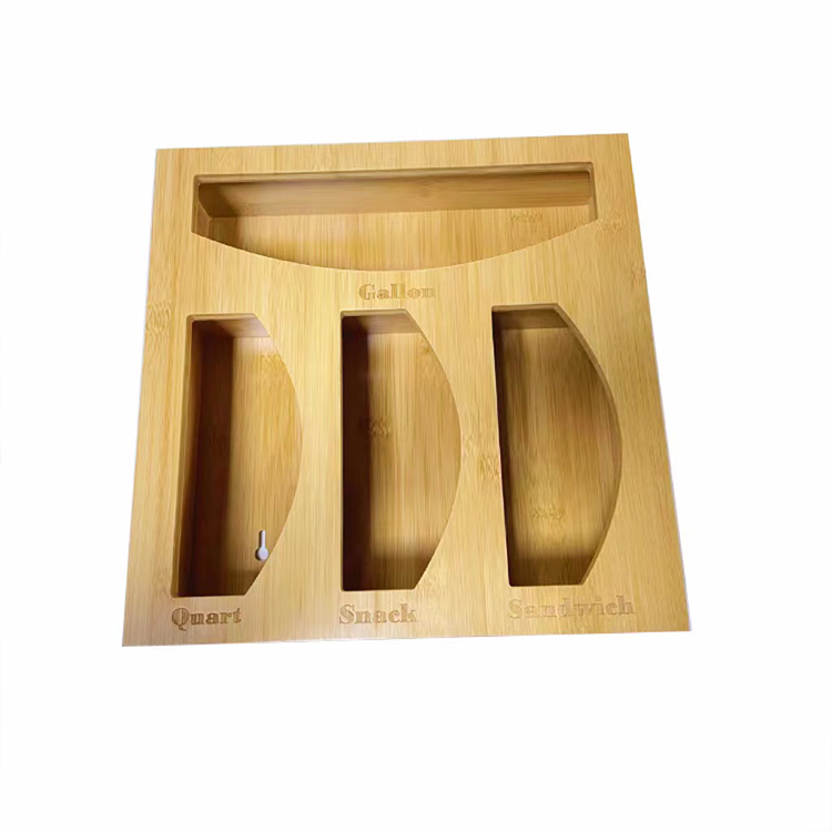 Aluminum Food Container 100% Natural Bamboo Ziplock Bag Storage Box with Cover