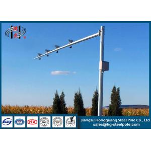 China H6.8m Camera Steel Tubular Poles , Monitor Galvanised Poles on sale