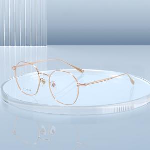 Optical Flexible Titanium Frame Glasses With Transparent Lenses