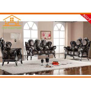 Quality antique black fabric Living room wooden sofa furniture set designs for sale
