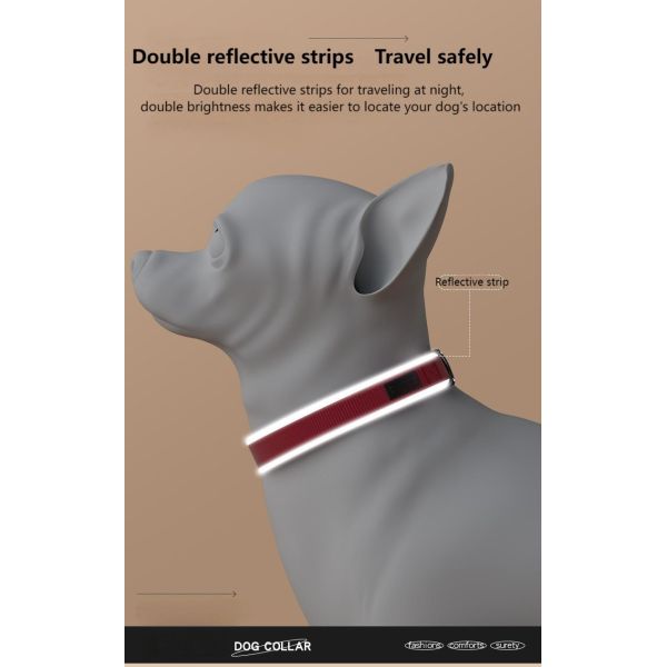 Anti-breakaway dog ​​collar Reflective anti-lost dog collar Adjustable medium and large dog pet collar