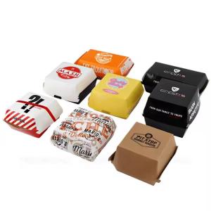 Custom Eco-Friendly Burger Fries Boxes Oil-Resistant Packaging for Your Business
