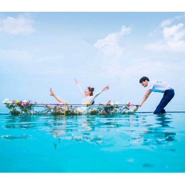 manufacturer new design transparent polycarbonate kayak /clear fishing boat/ crystal pc canoe