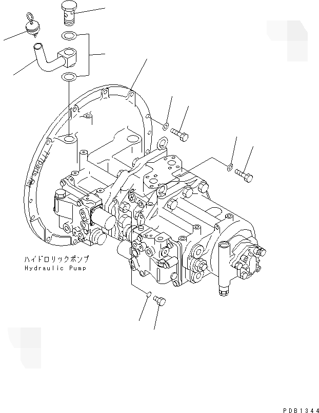 HPV35 PC350-6 PC400-6 PC450-6 Komatsu Excavator Pump Parts Alloy Steel Material