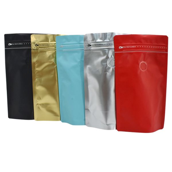Buy Bean Valve Foil 250g 1/2 Pound Coffee Packaging Pouch at wholesale prices