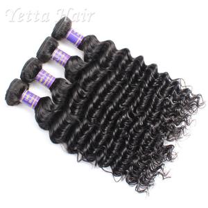 Customized 7A European Weft Hair Extensions Deep Wave No Chemical