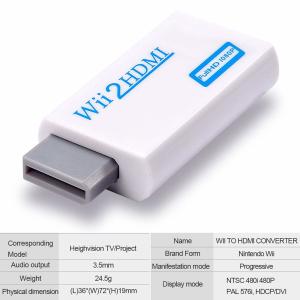 Wii to Converter Adapter with 3,5mm Audio Jack and Output for Nintendo wii2