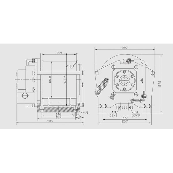 1.5T Crane 3300LB Hydraulic Lifting Winch