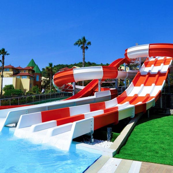 Kids Outdoor Playground Swimming Pool Accessories Fiberglass Slide for Kids