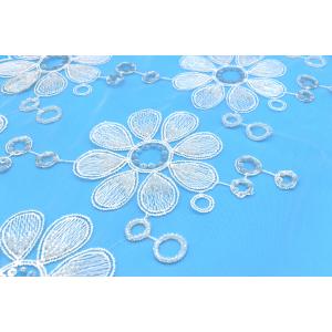 Sequins Mesh Embroidery Milk Silk Lace Trim Customized New Design