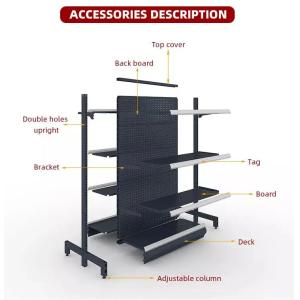Factory Custom Size Color Black Wall Mounted Mild Steel Gondola Racks For