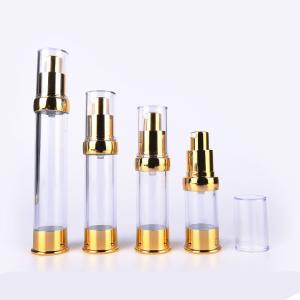 China Clear Gold Plating Skincare Airless Cosmetic Bottles on sale