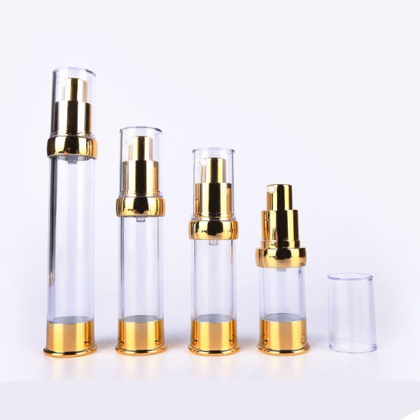 Buy Clear Gold Plating Skincare Airless Cosmetic Bottles at wholesale prices