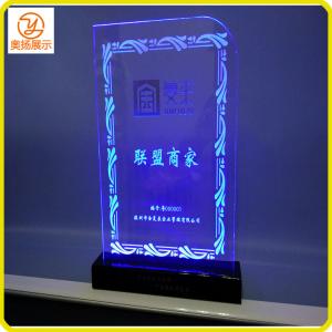 Customized LED light acrylic display stand acrylic advertising stand boad