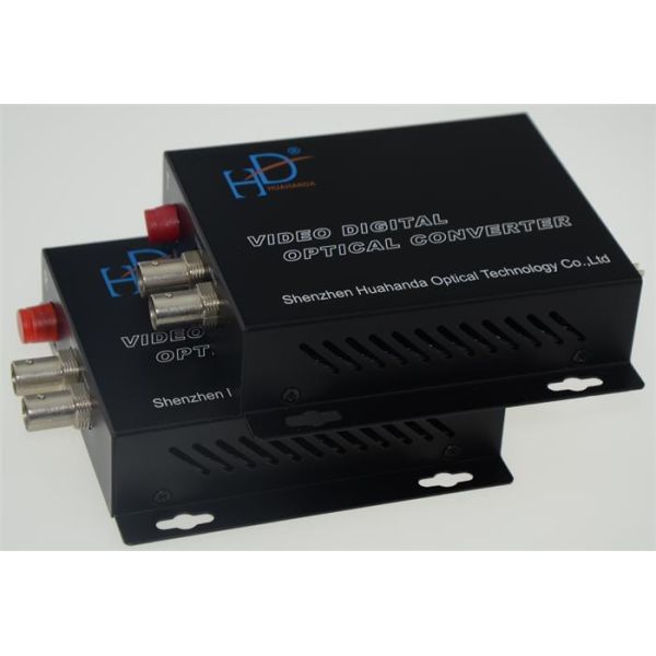 2 Ch BNC To Fiber Media Converter 1080p/30Hz With Simplex Data Transmission