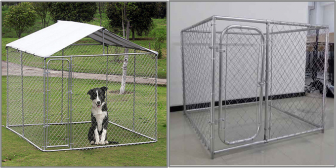 Eco-Friendly Galvanized Chain Link Dog Cage For Animals 60 * 60mm