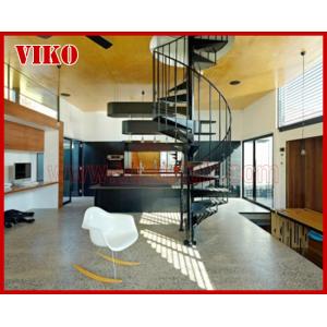 Spiral StaircaseVH37S Tread Stainless Steel Aluminum Stair Curved Glass Handrail