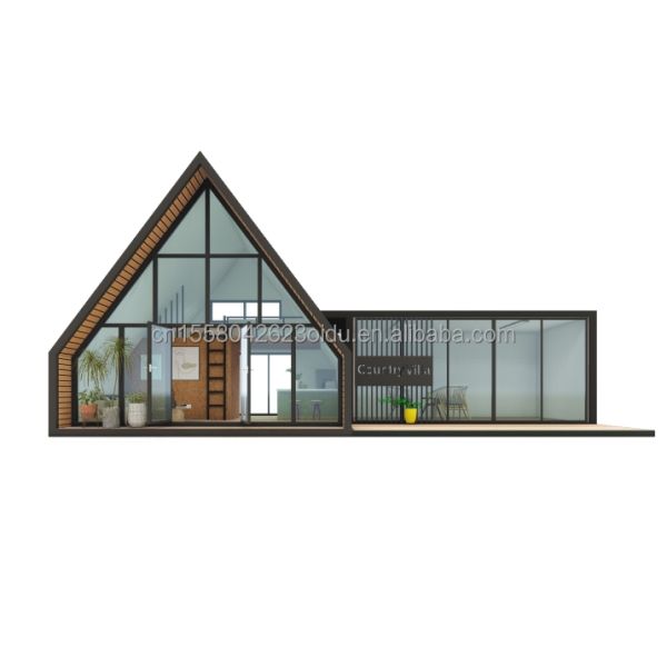 Modern Steel Frame Galvanized Steel Bending 180g Tiny Prefab House for Family Vacations or Hotel
