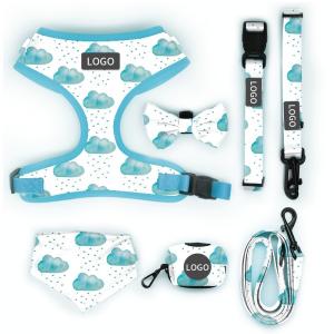 Custom Pattern Designers Reversible Polyester Pet Harness Sets Personalized