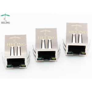 Quality Thru - Hole Mount RJ45 100Base TX , Integrated Magnetics Right Angle RJ45 T Connector for sale