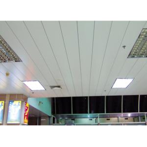 Plain Beveled Edge Decorative Aluminium Strip Ceiling Windproof Ceiling for