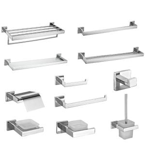 ODM OEM Stainless Steel Hardware Bathroom Accessories Set Polished