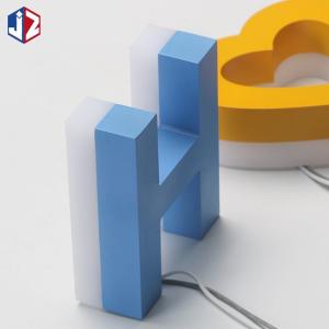 Luminous LED Channel Letter Signs Front Stainless Steel Back Acrylic