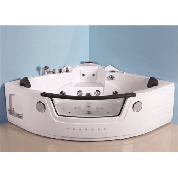Buy Portable Mini Indoor Hot Tub Corner Air Jetted Bathtubs 7 Skirt Lights Thermostatic Heater at wholesale prices